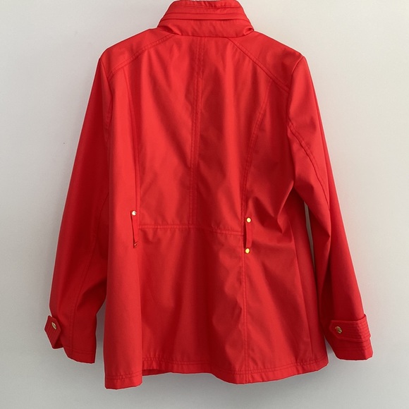 NEW Michael Kors Orange Poppy Trench Coat Size M - Picture 5 of 10